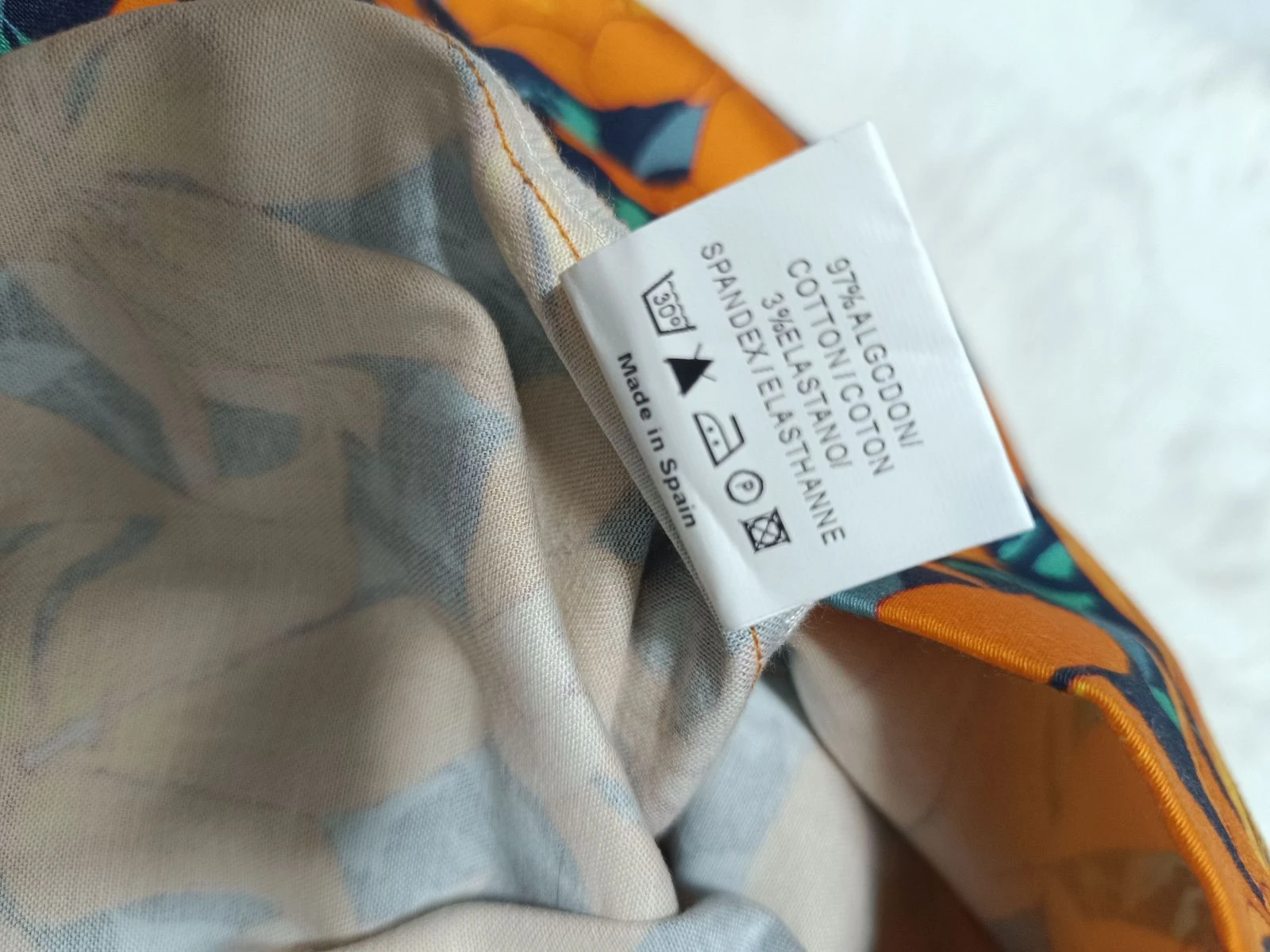 saia curta floral laranja Dolores Promesas algodão. jupe courte fleurie orange – photo 9